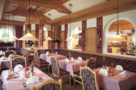 Frühstücksraum im Hotel Garni Santa Barbara, Flachau